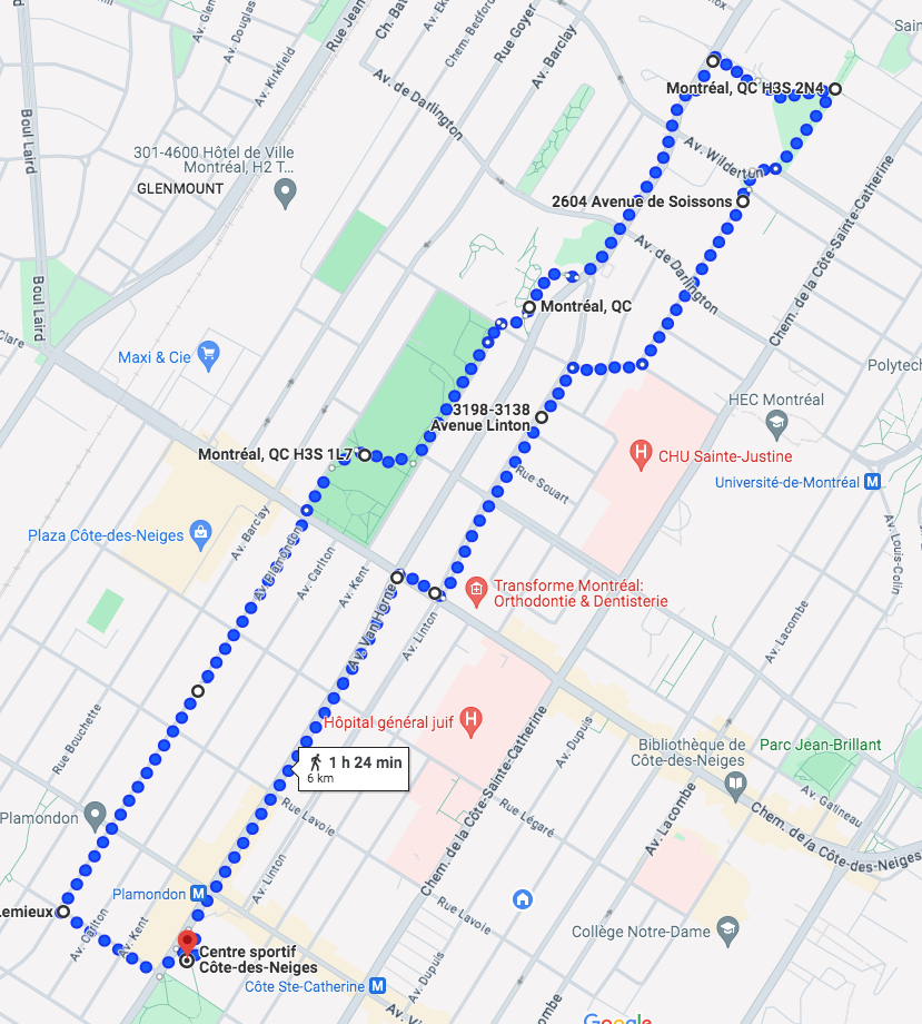 Parcours samedi 10 août